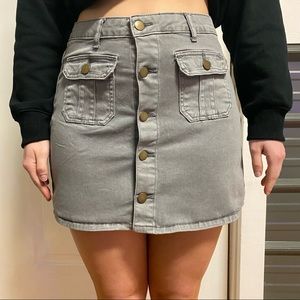 Altar’d State front button grey shirt - size extra small